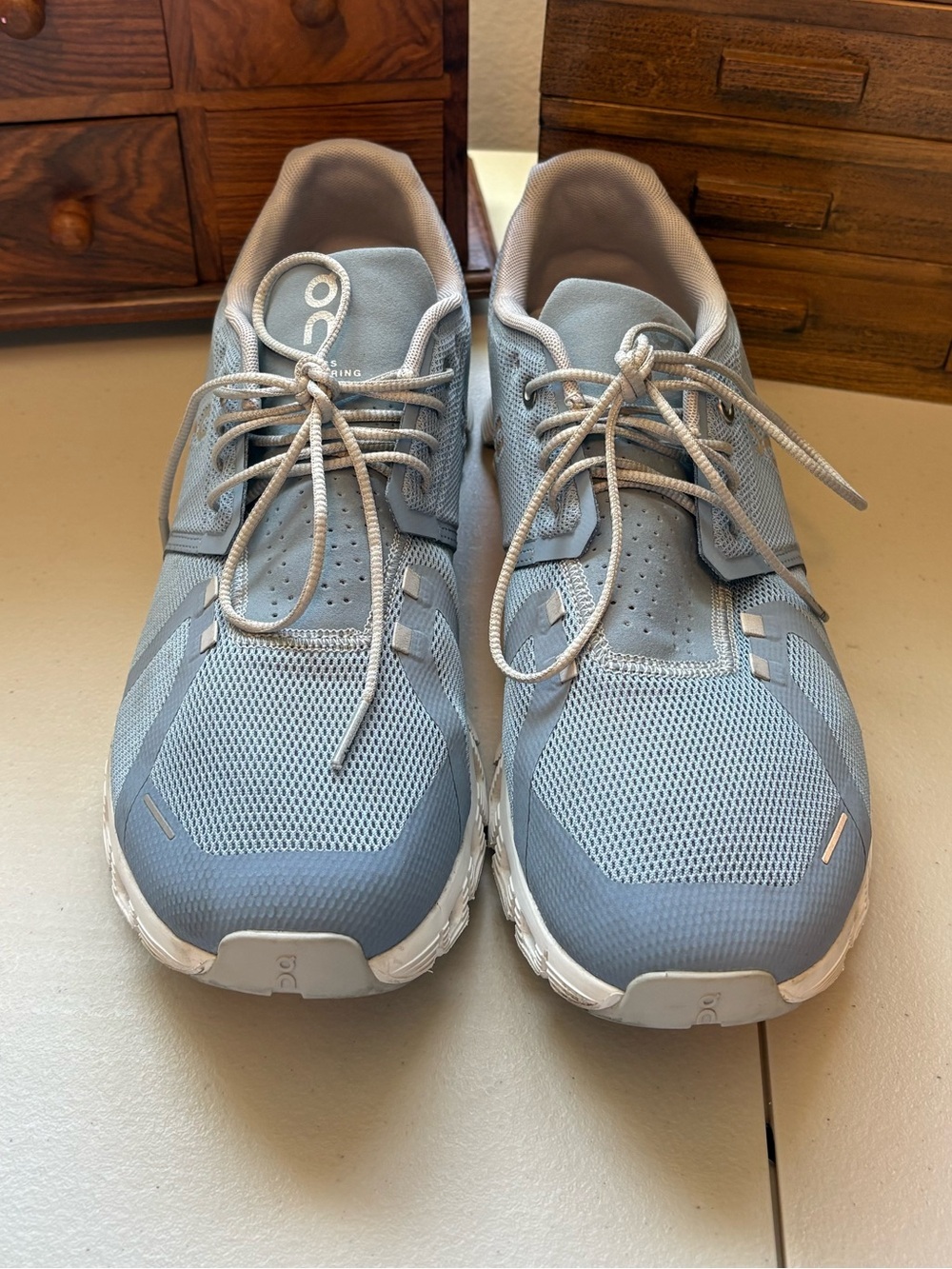 On cloud 6 men’s blue white running shoes size 13 - Picture 2 of 8